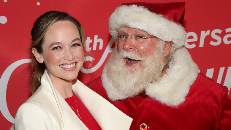 Kelley Jackle poses with Santa Claus