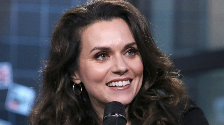 Hilarie Burton smiling during an interview