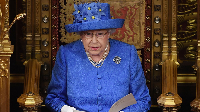 Queen Elizabeth opening Parliament