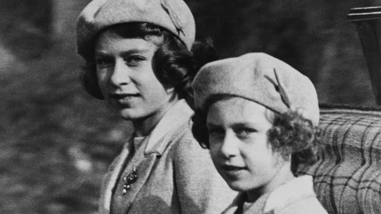 Young Princess Elizabeth and Princess Margaret