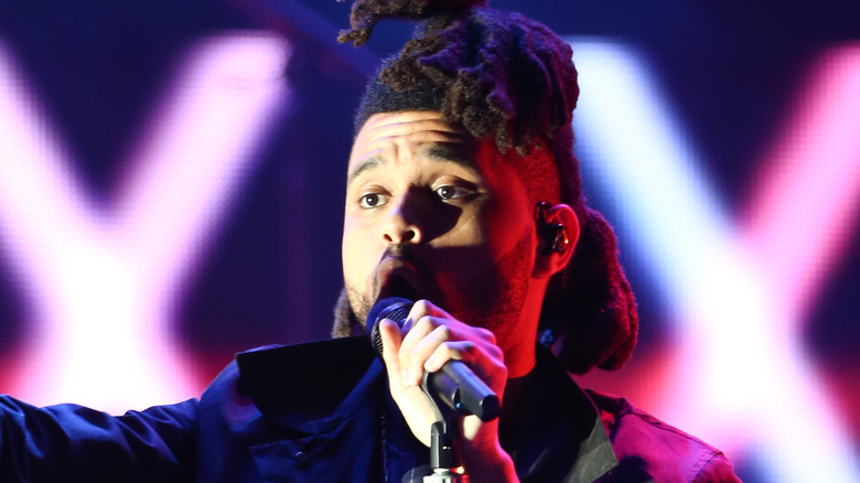 The Weeknd performing 