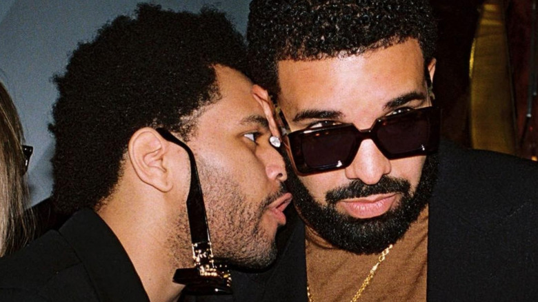 The Weeknd talking to Drake