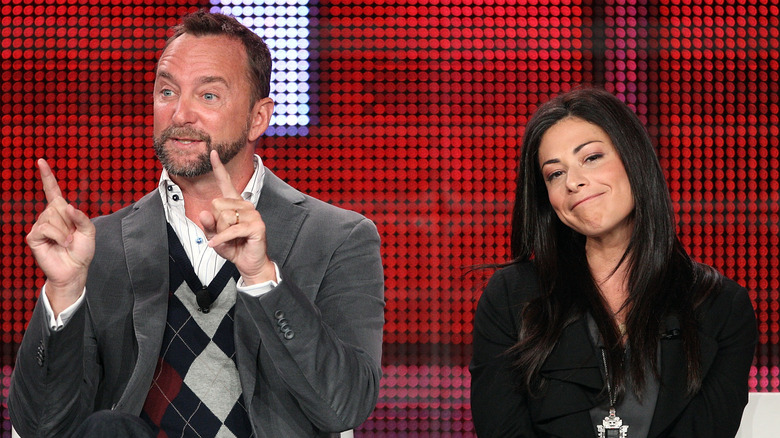 Stacy London and Clinton Kelly of "What Not To Wear" on a show