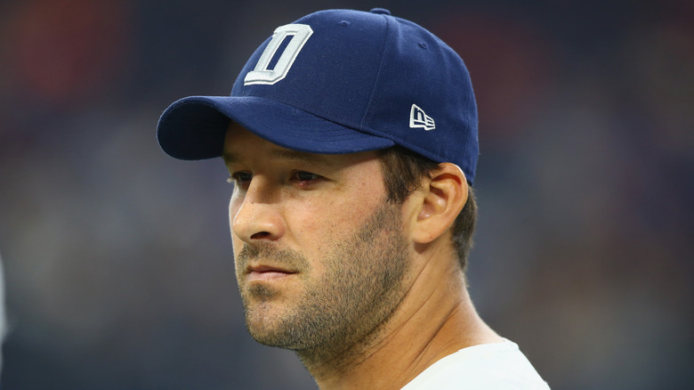 Tony Romo in a cap