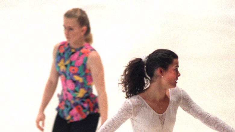 Tonya Harding and Nancy Kerrigan figure skating