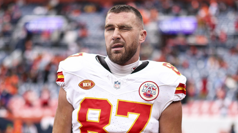 Travis Kelce winking