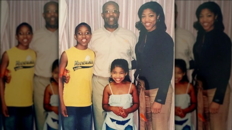 Jim Townsend posing with Morgan Hawthorne and Jason & Lori Harvey