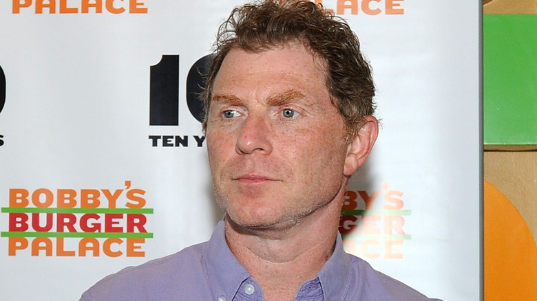 Bobby Flay looking to the side