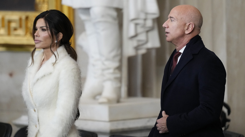 Lauren Sanchez and Jeff Bezos at Donald Trump's inauguration