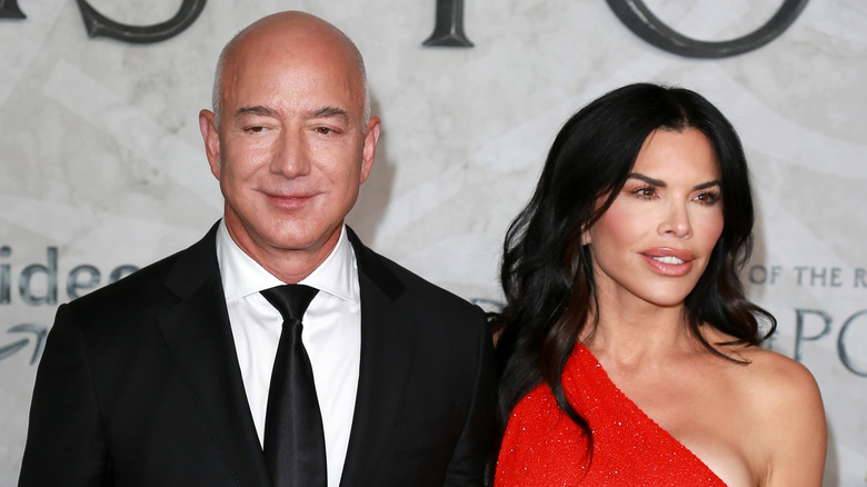 Jeff Bezos and Lauren Sanchez at The Lord of the Rings premiere