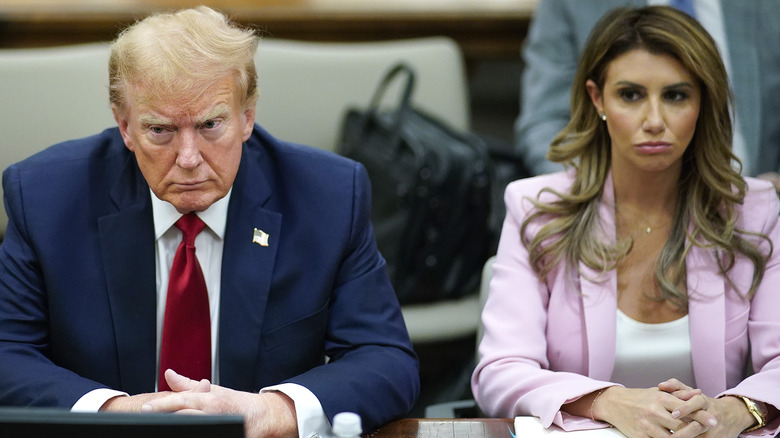 Donald Trump and Alina Habba in court