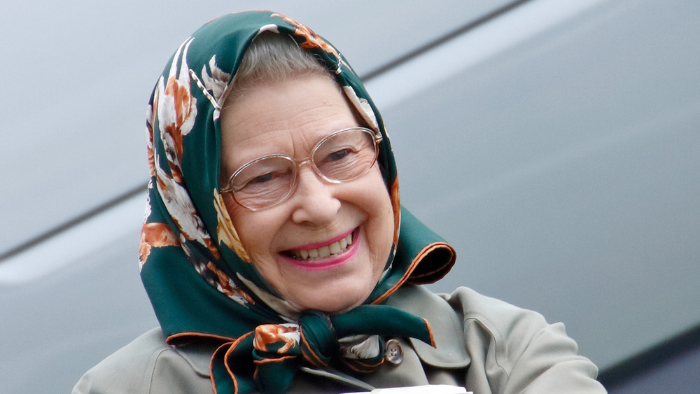 Queen Elizabeth smiling at an event