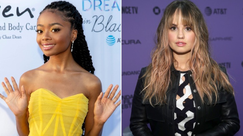 Skai Jackson and Debby Ryan posing in split image