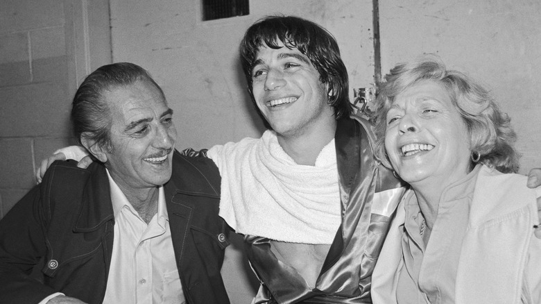 Tony Danza posing with his parents