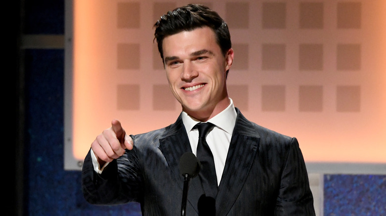 Finn Wittrock speaks at a AARP The Magazine event in 2020