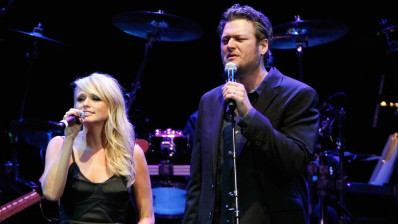 Blake Shelton and Miranda Lambert performing together