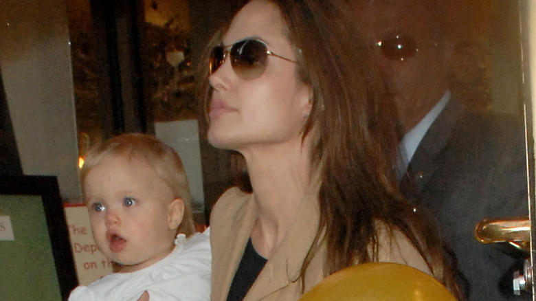 Angelina Jolie with baby Shiloh