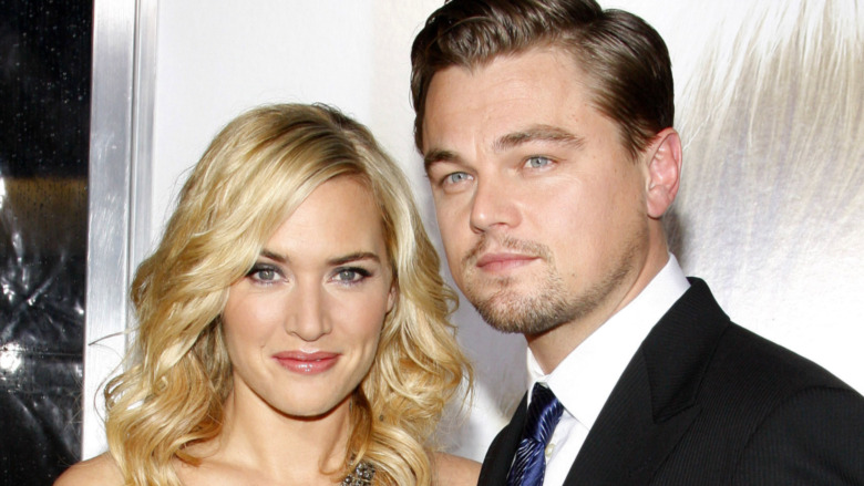 Kate Winslet and Leonardo DiCaprio pose together