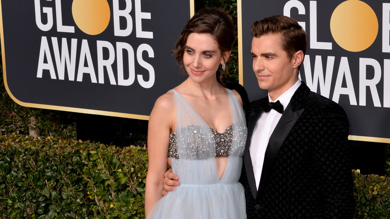 Alison Brie and Dave Franco pose 