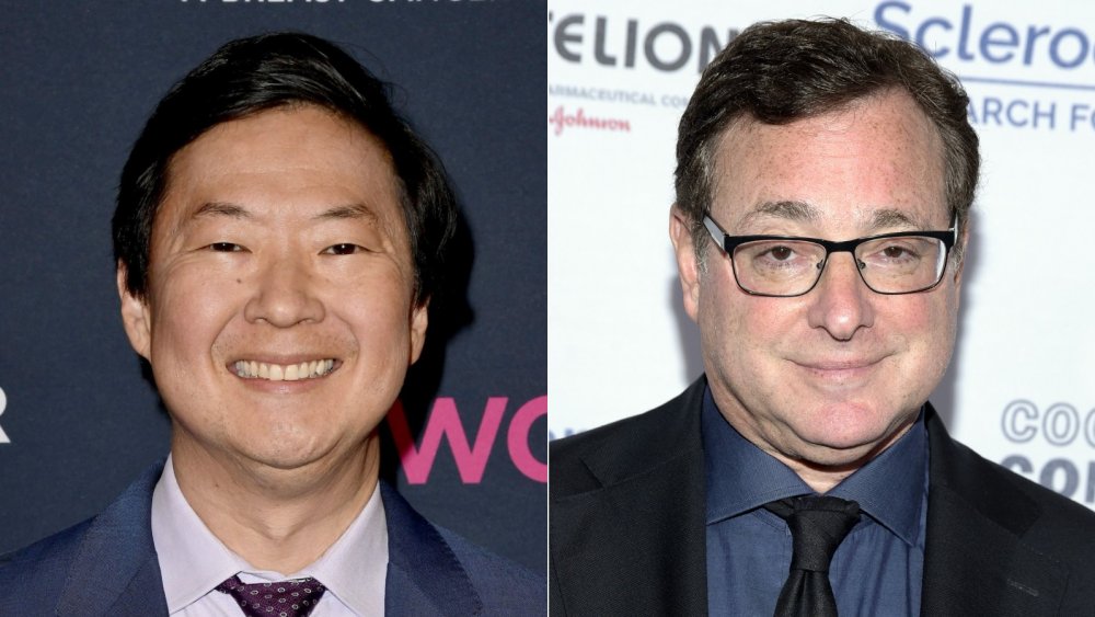 Ken Jeong at a The Women's Cancer Research Fund event; Bob Saget at Bob Saget's Cool Comedy Hot Cuisine in 2019