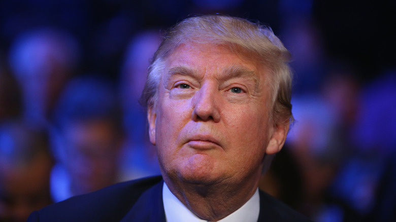 Donald Trump at a boxing match in 2015