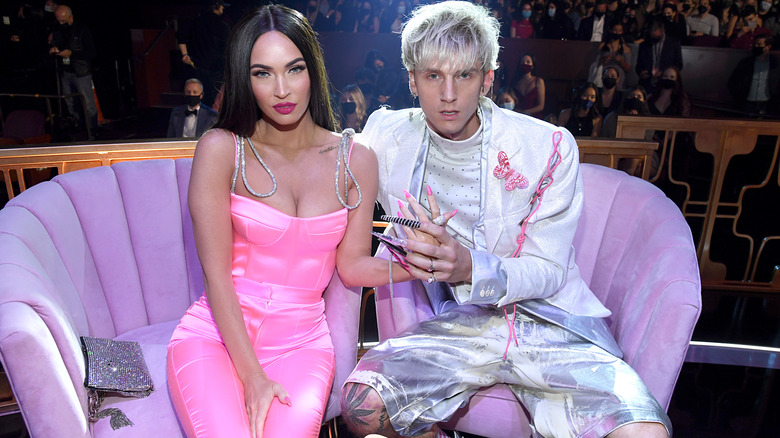 Machine Gun Kelly and Megan Fox at an event together