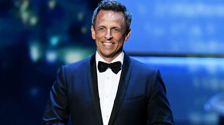 Seth Meyers speaks onstage at the Emmys