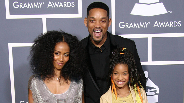 Jada Pinkett Smith, Will Smith and Willow Smith on the red carpet