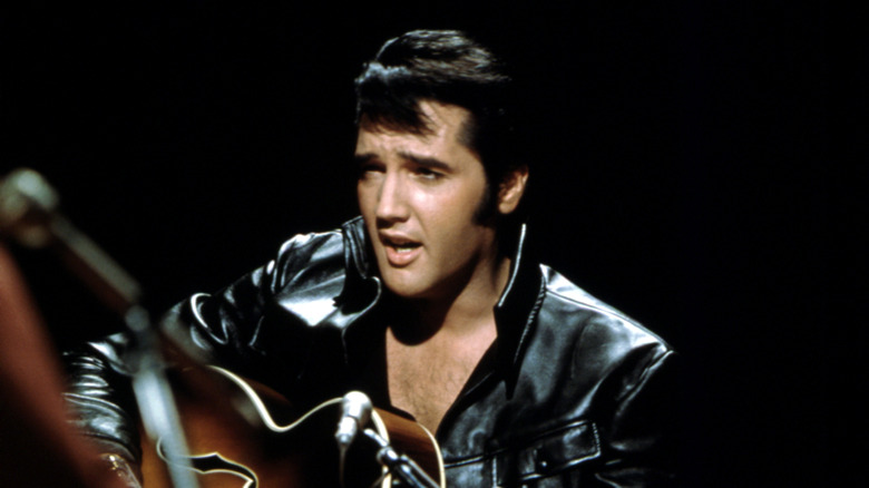 Elvis Presley performing