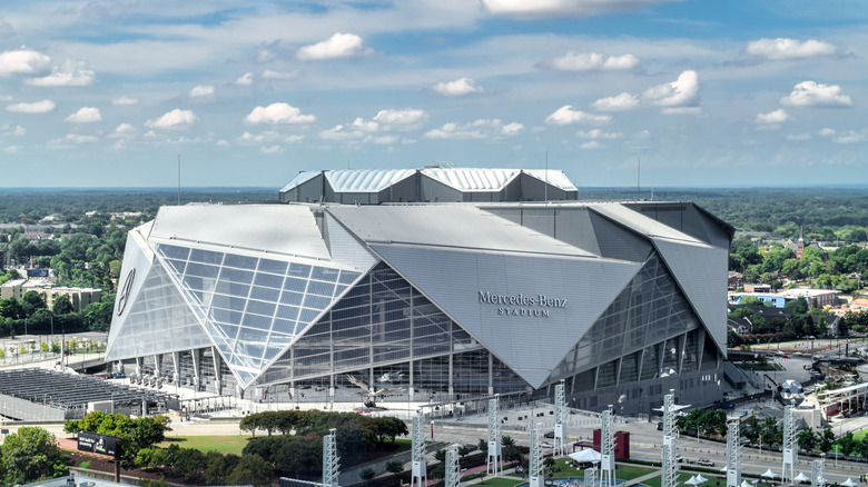 The Mercedes-Benz Stadium in Atlanta