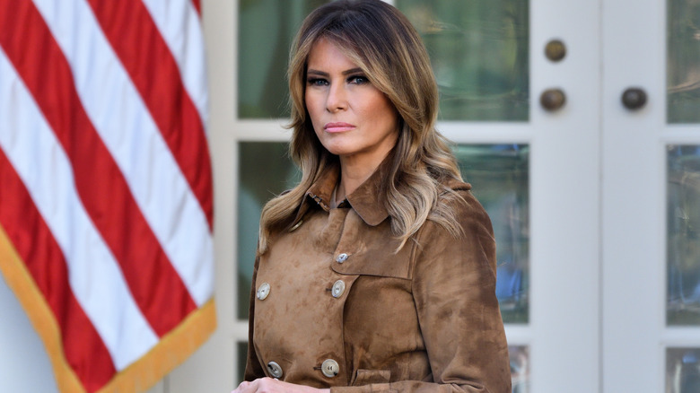 Melania Trump frowning