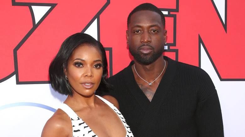 dwyane wade and gabrielle union at the cheaper by the dozen premiere 