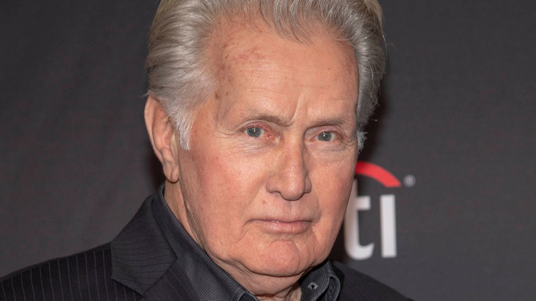 Martin Sheen looking stern 