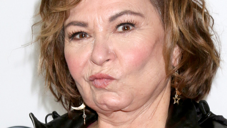 Roseanne Barr making funny face