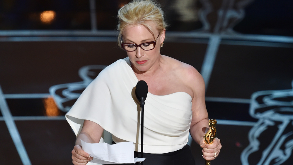 Patricia Arquette wins best supporting actress at the oscars 