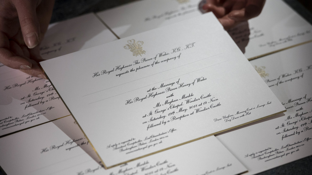 Prince Harry and Meghan Markle's wedding invitation