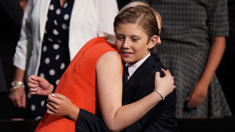 Tiffany Trump hugging Barron Trump