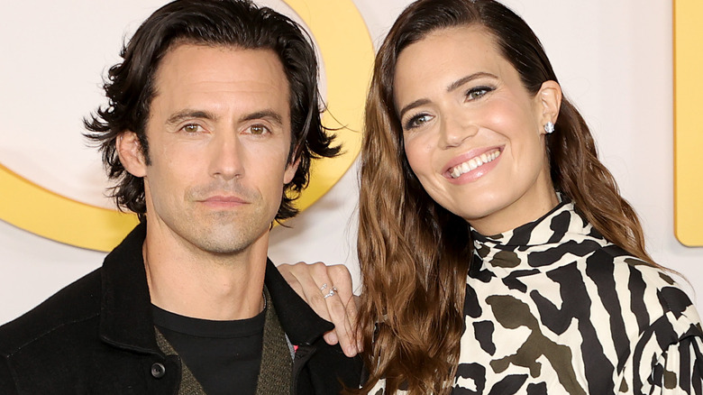 Milo Ventimiglia, Mandy Moore smiles on the red carpet