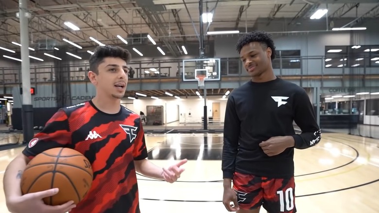 Bronny James play with FaZe Rug