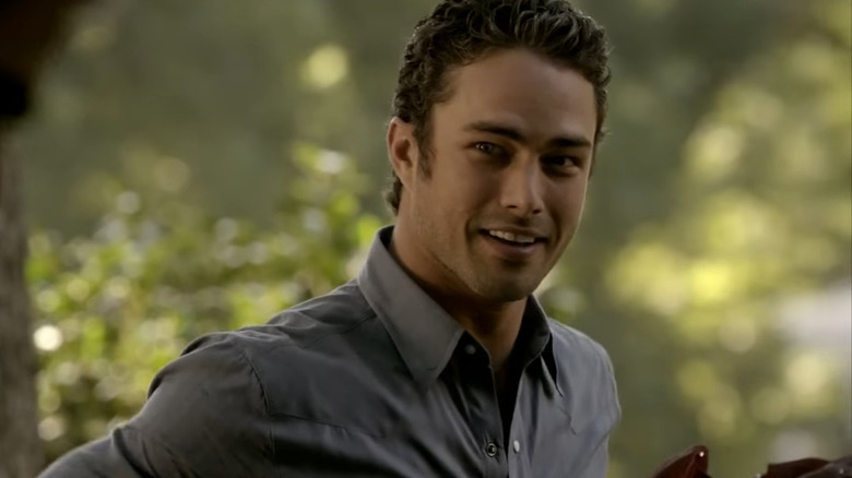 Taylor Kinney on Vampire Diaries, smiling