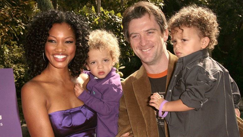 Garcelle Beauvais with her ex-husband and their children