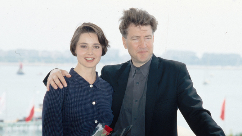 David Lynch hugs Isabella Rossellini