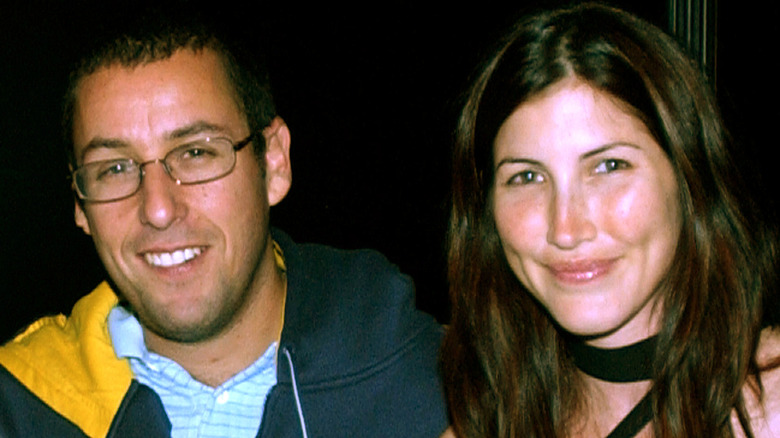 Adam Sandler and Jacki Sandler smiling