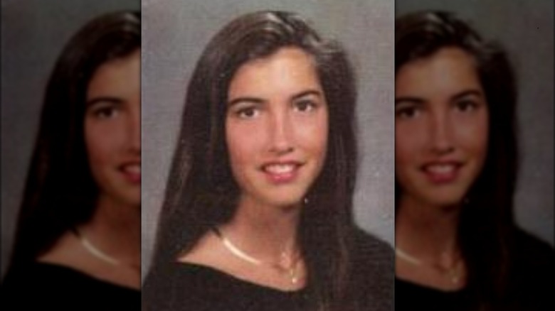 Jackie Sandler smiling in yearbook photo