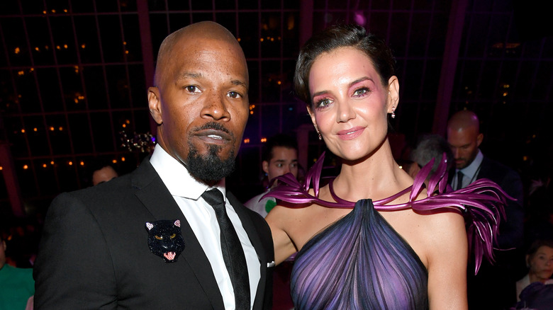 Jamie Foxx and Katie Holmes pose together