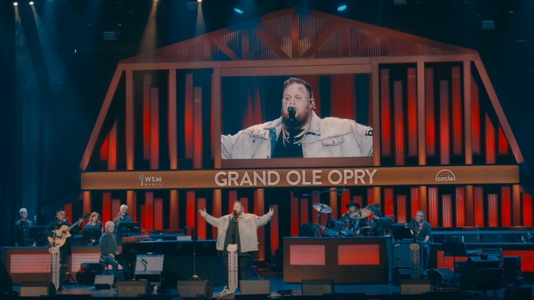 Jelly Roll performing at the Grand Ole Opry