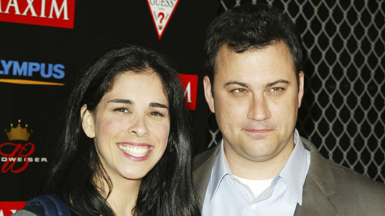 Sarah Silverman and Jimmy Kimmel posing together