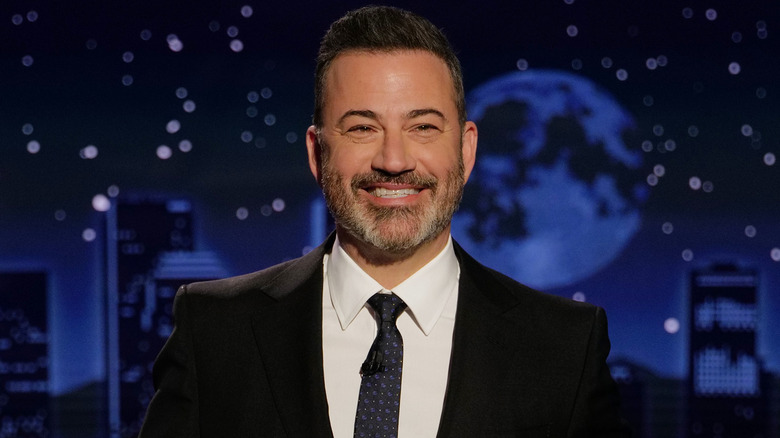 Jimmy Kimmel hosting his late-night show