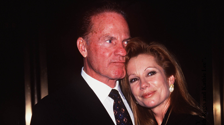 Frank Gifford and Kathie Lee Gifford posing