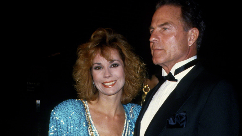 Kath Lee Gifford and Frank Gifford posing